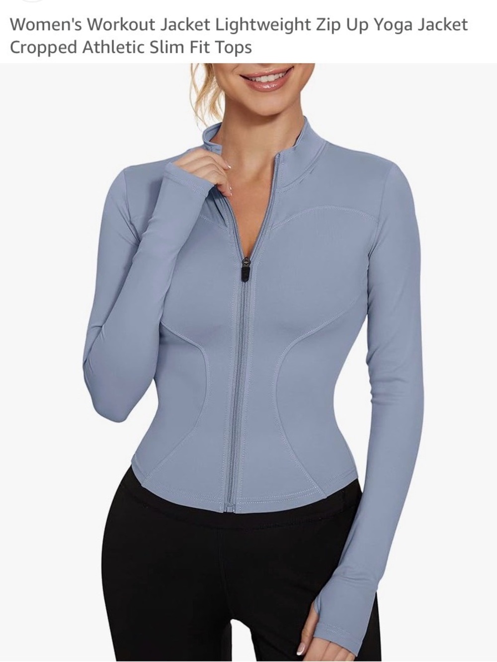 Light Blue Athletic Zip-Up Jacket
